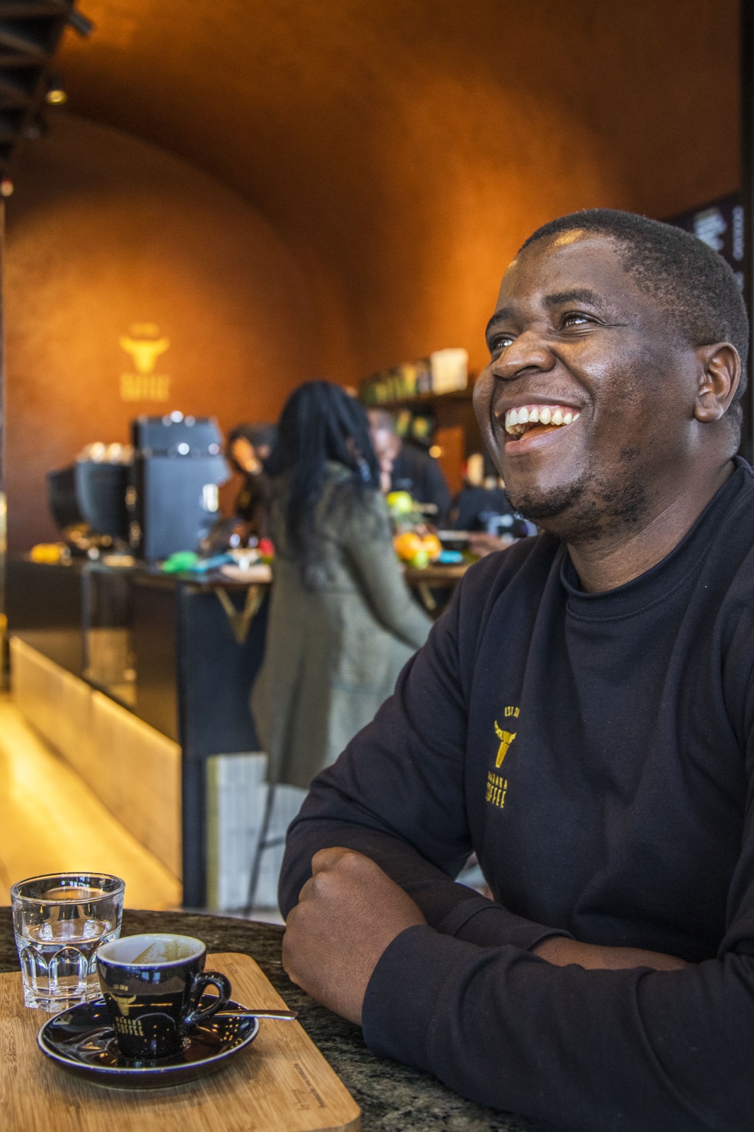Phumlani Sibeko at the Polofields bar